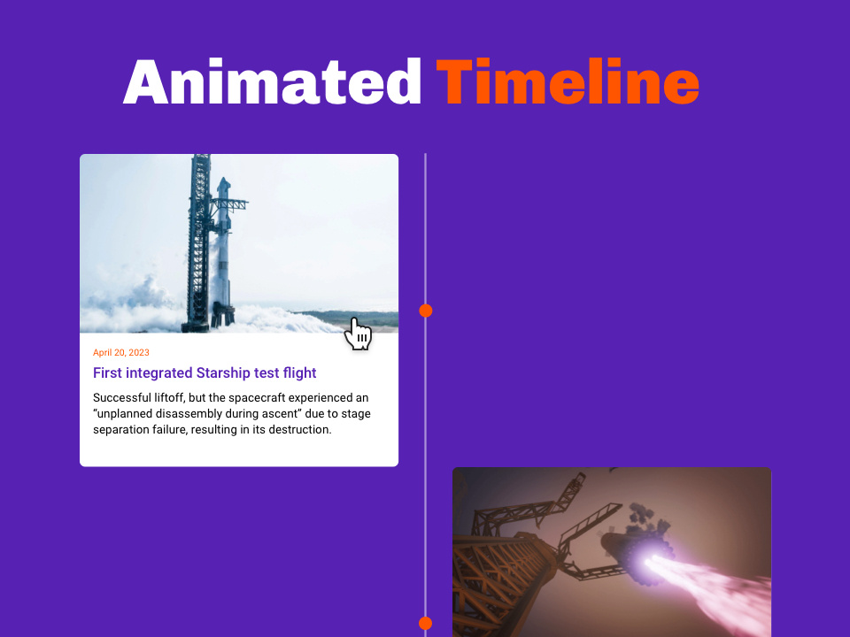 Animated timeline