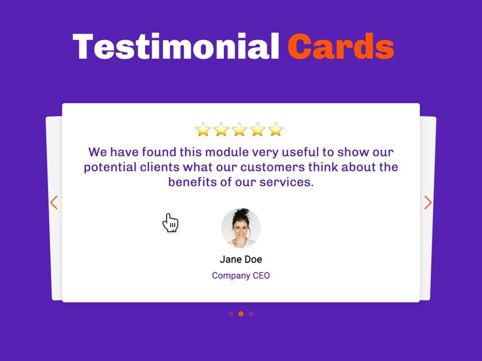 Testimonial cards